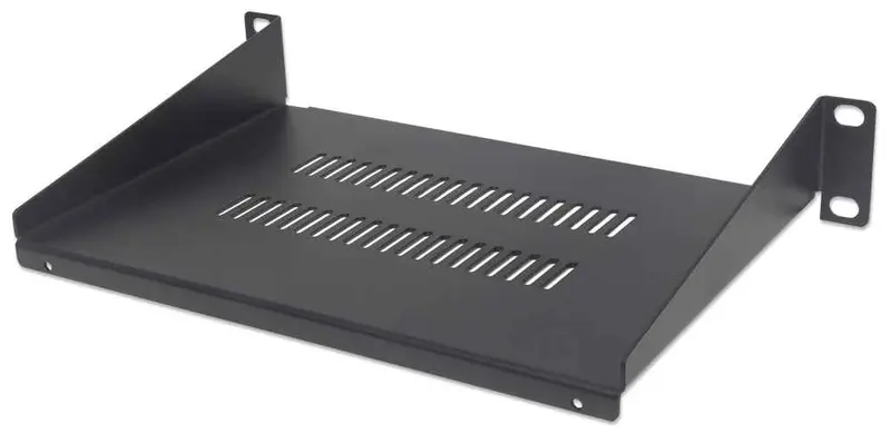 10" Fachboden zur Frontmontage, 1 HE, 150 mm Tiefe, schwarz