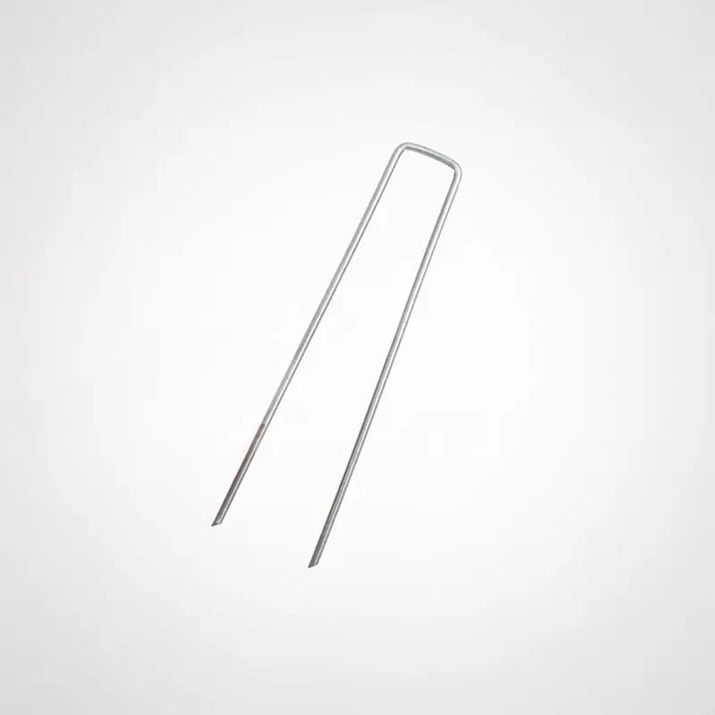 100 Erdanker verzinkt, 150mm lang, 25mm breit, Ø 2,7 mm, Befestigungsanker Bodenanker Flacher Kopf aus verzinktem Stahl, Erdnägel Heringe für Wühlmausgitter