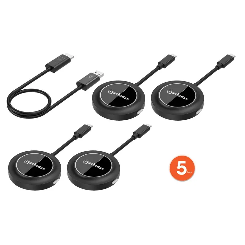 1080p Wireless HDMI-Display-Präsentationsset mit 4 USB-C-Sendemodulen