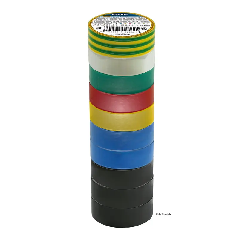 10er Set FARBMIX Isolierband für Elektroinstallation 10x20m
