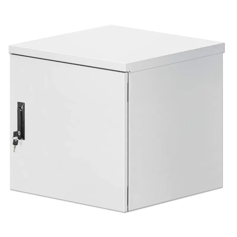 12 HE Industrieller IP55 19" Wandverteiler mit integrierten Lüftern, grau