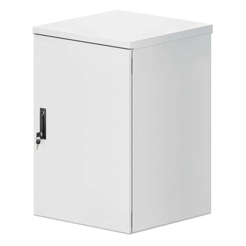 18 HE Industrieller IP55 19" Wandverteiler mit integrierten Lüftern, grau