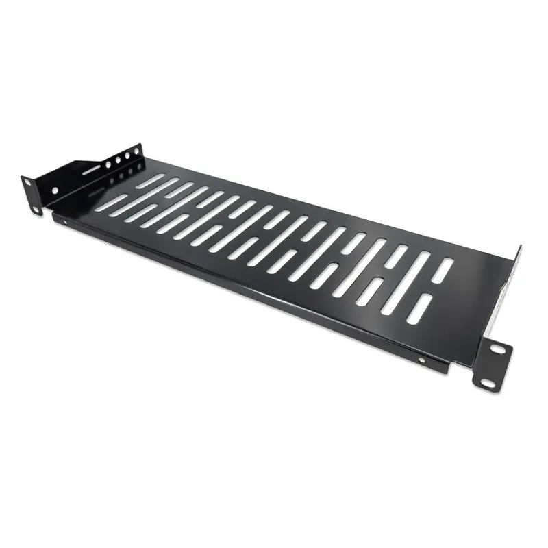 19" Fachboden zur Frontmontage, 1 HE, 150 mm Tiefe, schwarz