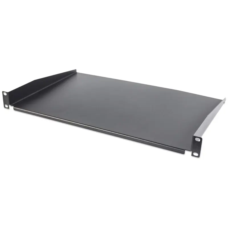19" Fachboden zur Frontmontage, 1 HE, 300 mm Tiefe, schwarz