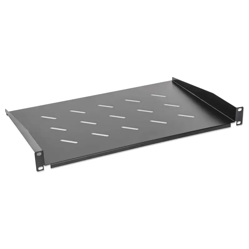 19" Fachboden zur Frontmontage, 1 HE, 300 mm Tiefe, schwarz