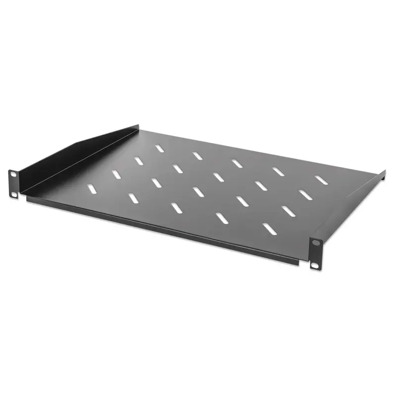 19" Fachboden zur Frontmontage, 1 HE, 350 mm Tiefe, schwarz