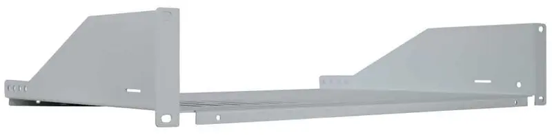 19" Fachboden zur Frontmontage, 2 HE, 350 mm Tiefe, grau