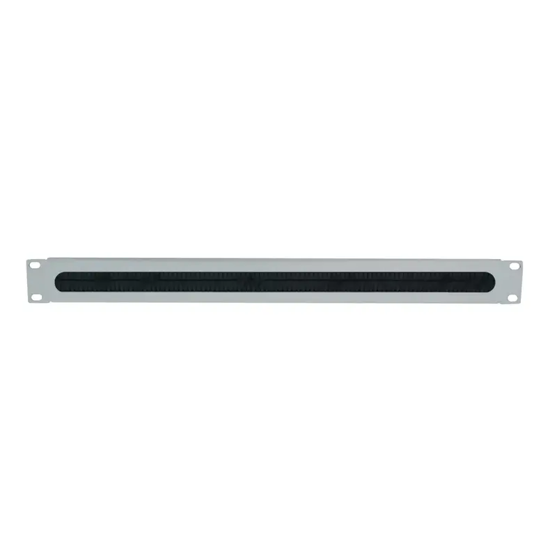 19" Kabeldurchführung, 1 HE, grau