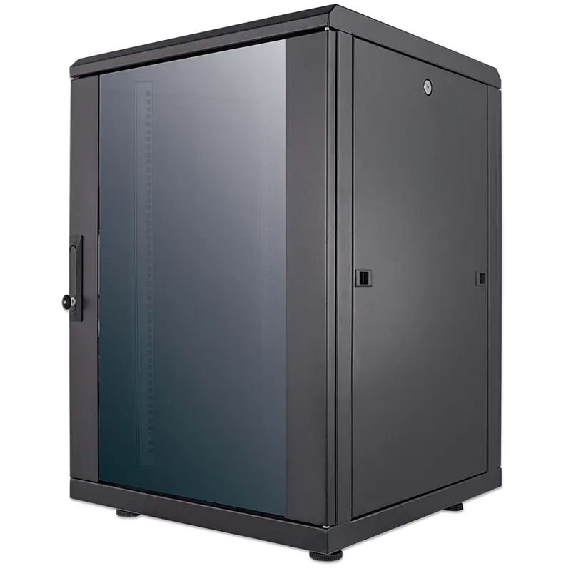 19" Netzwerkschrank, Standard Line, 16 HE, 600 (T) x 600 (B) mm, schwarz