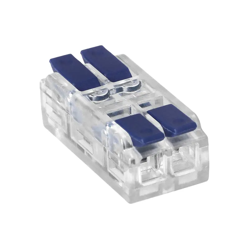2-Draht-Klemmverbinder, doppelseitig; für beliebige 0,75-4mm²-Drähte; IEC 250V/32A; 50 Stück.