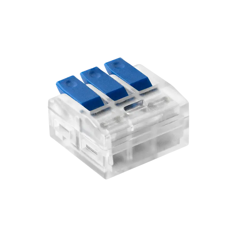 3-Draht-Anschlussklemme; für beliebige Leiter 0,75-4mm²; IEC 450V/32A 100 Stück.