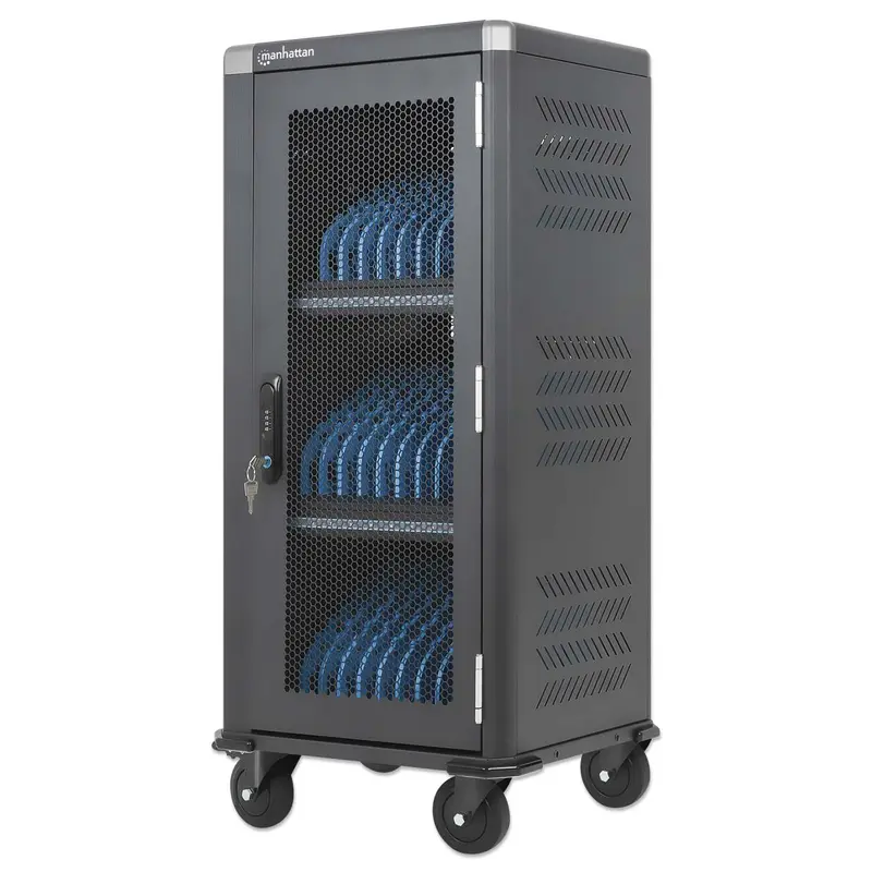 30-Port USB-C Ladeschrank auf Rollen - 30W pro Port