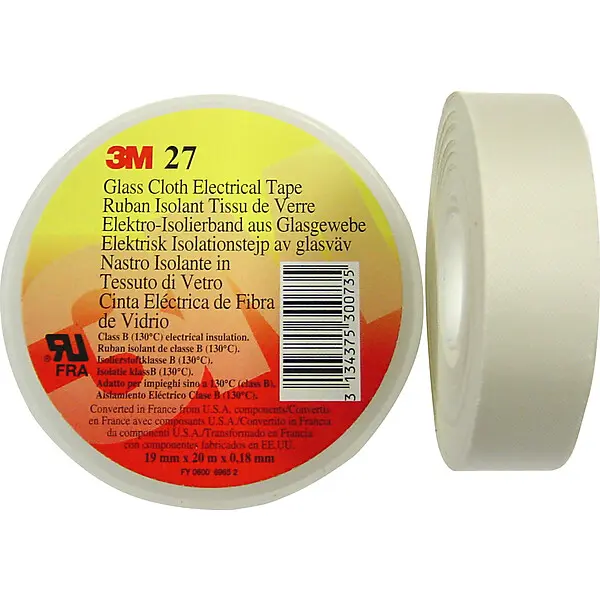 3M Glasfaser Gewebeband 12mm x 20m, weiß ET27 CTNS20