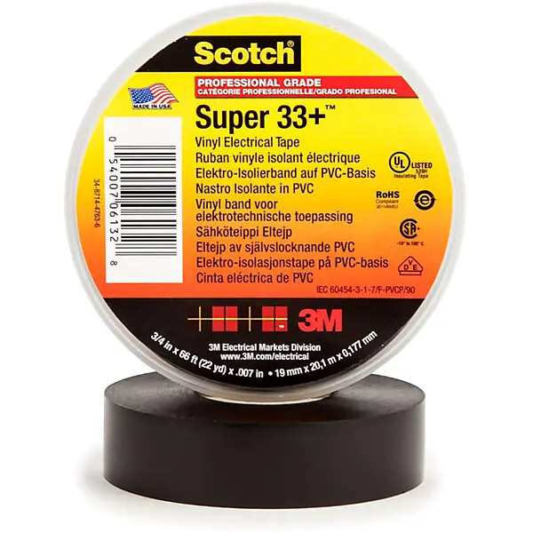 3M PVC Elektro-Isolierband 19 mm x 33 m, sw ScotchSuper33+ 19x33
