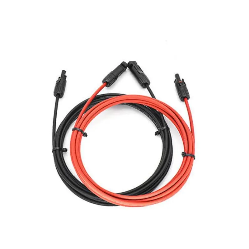 (4,25€/St.) 2x 3m Solarkabel H1Z2Z2-K 1x4mm² mit MC4 Stecker schwarz/rot