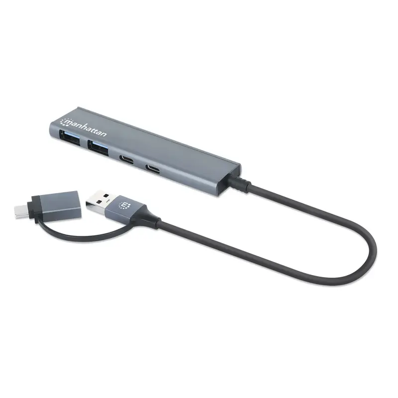 4-Port USB 3.0 Typ-C / Typ-A Kombo-Hub 2x2