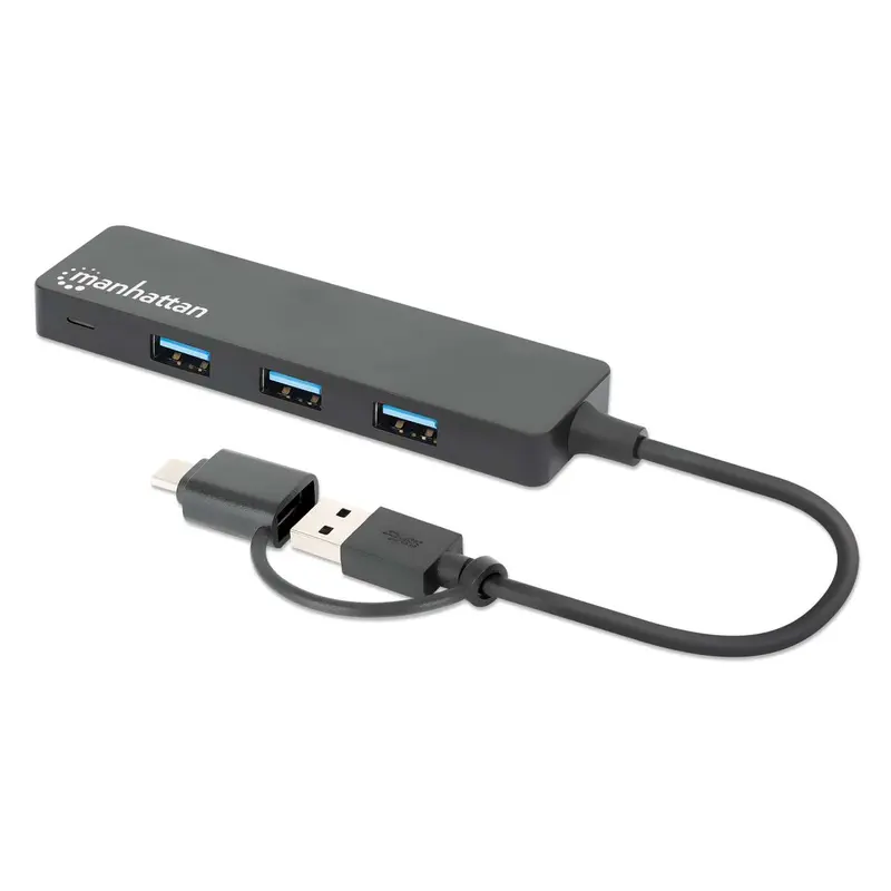 4-Port USB 3.0 Typ-C / Typ-A Kombo-Hub