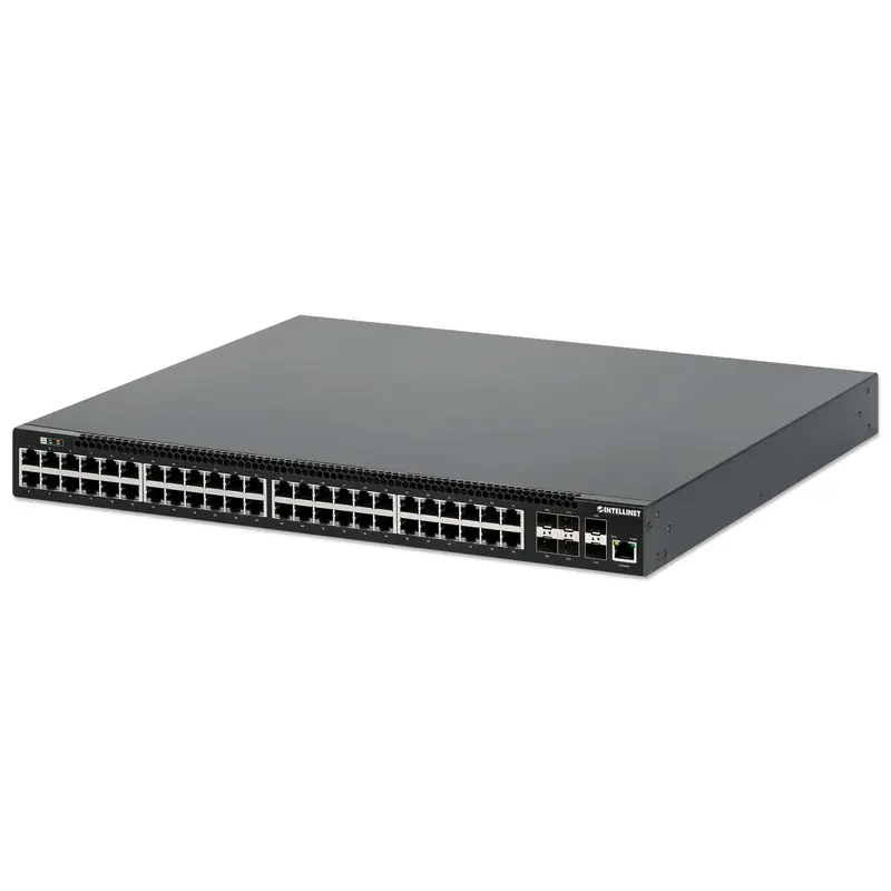 54-Port L3 Fully Managed PoE+ Switch mit 48 Gigabit Ethernet-Ports und 6 SFP+ Uplinks