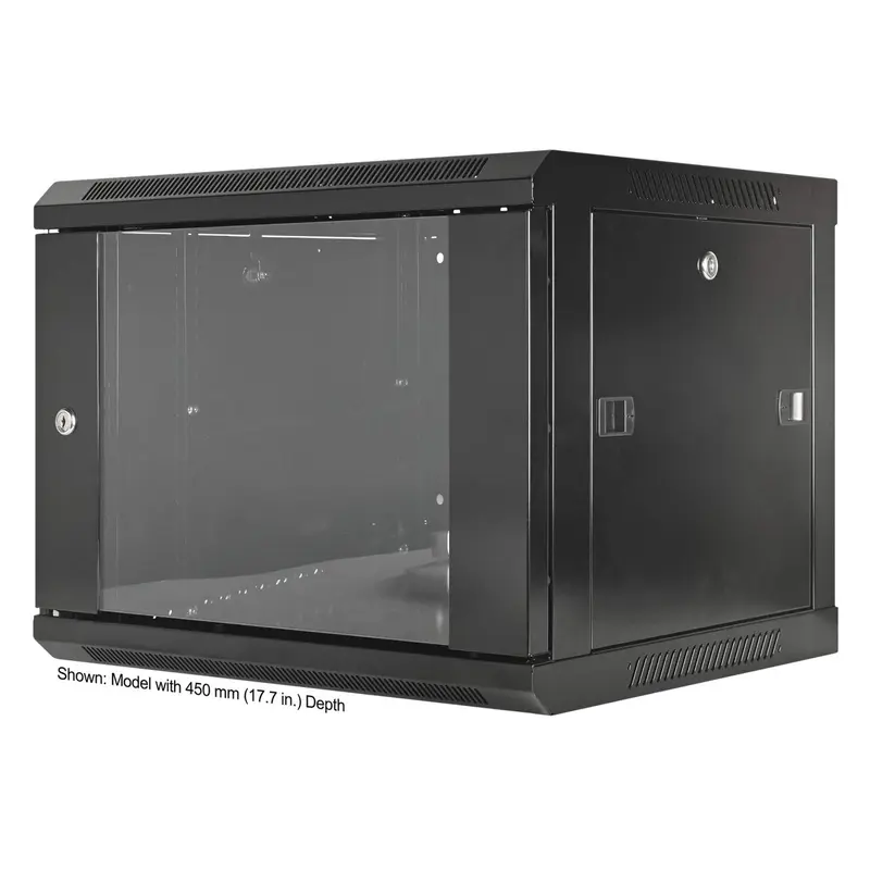 6 HE 19" Netzwerk-Wandverteiler, Standard Line, 600 mm Tiefe, schwarz