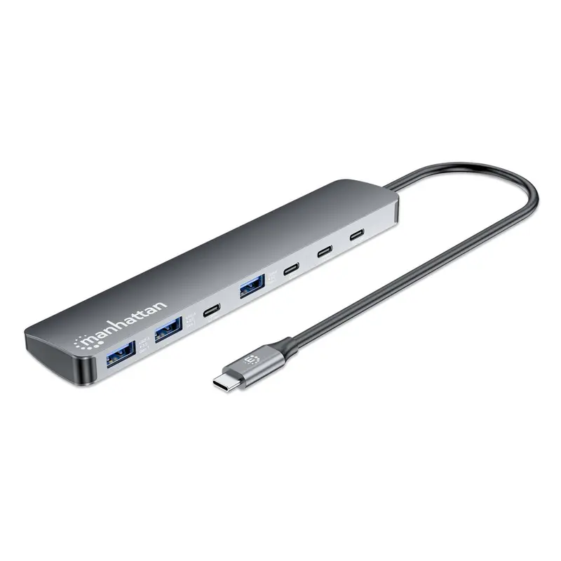7-Port 10G/5G USB-C / USB-A Hub 4+3 mit Power Delivery