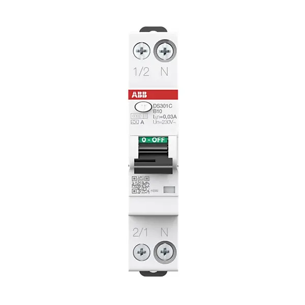 ABB FI/LS-Schalter 6kA,1P+N DS301C B10 A30#R1105