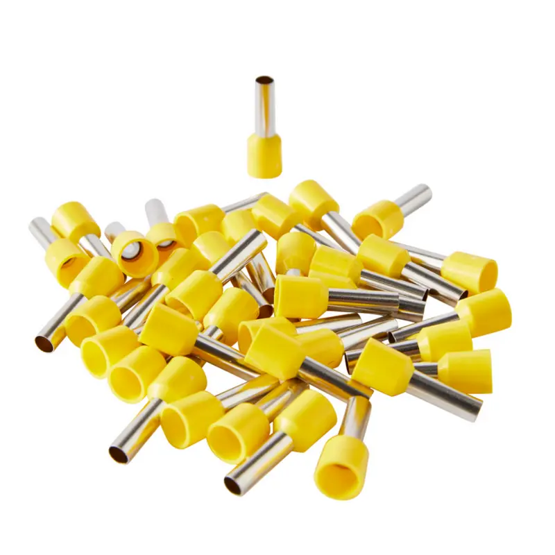 Aderendhülsen, Isoliert, maximaler Querschnitt 6mm², Kupferhülsenlänge 10mm, 100 Stück. gelb