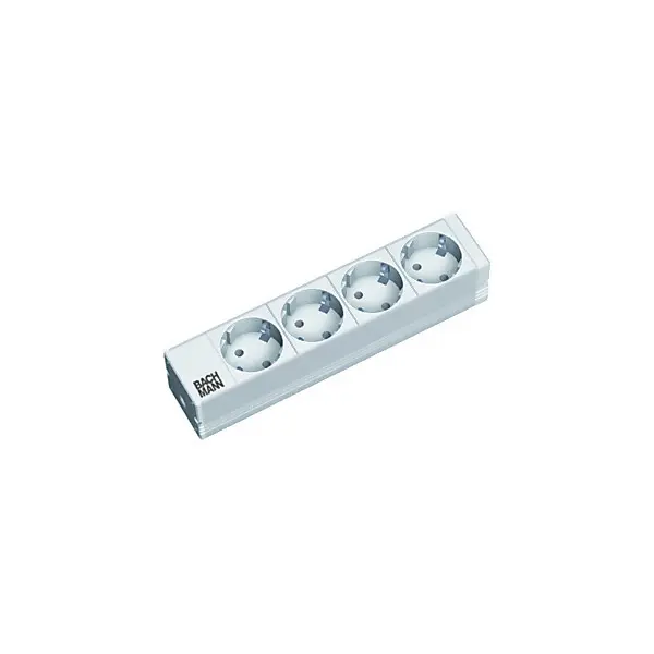 BACHMANN 10Zoll Steckdosenleiste 1HE, RAL7035 333.0122