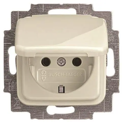 BJ Duro 2000 SI Schuko Kombi 20EUK-212 mit Klappdeckel weiss