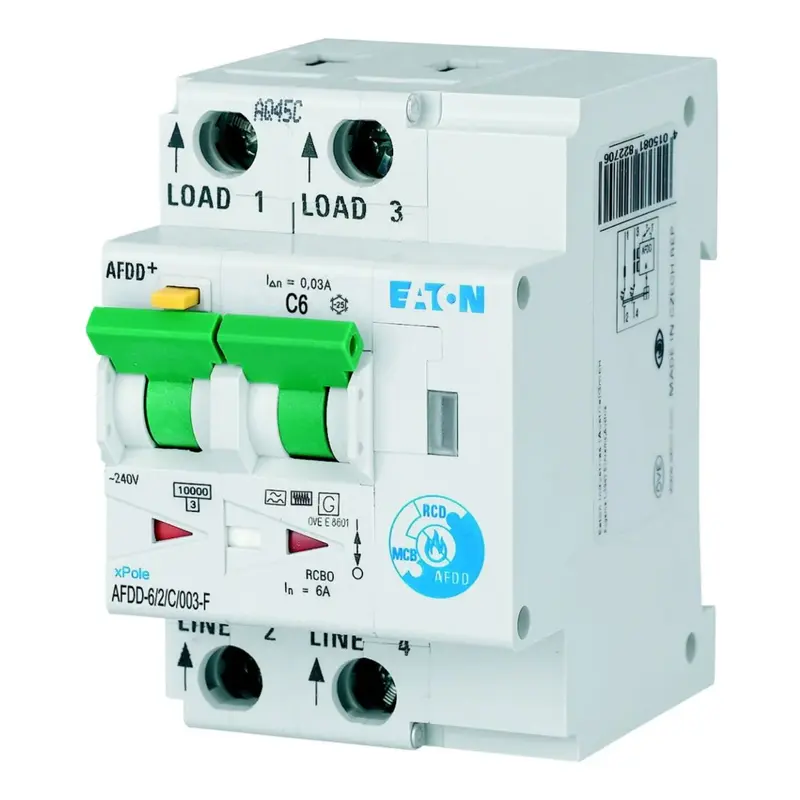 Brandschutzschalter mit FI/LS AFDD 2P Typ F 10 kA