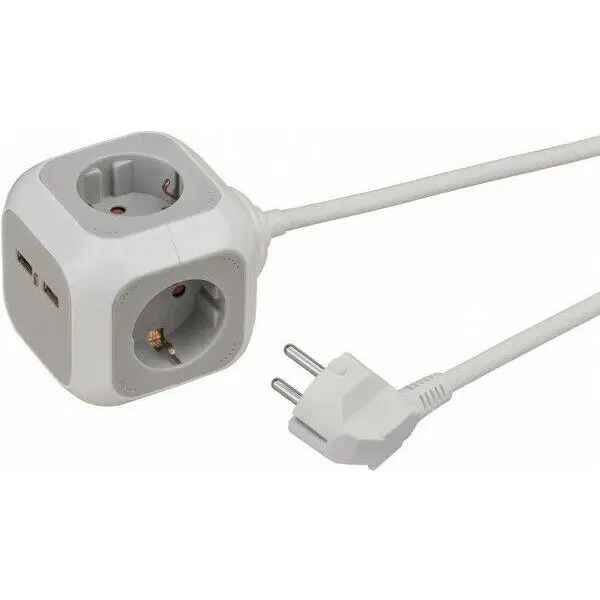 Brennenstuhl 1150100 Alea Power USB Ladegerät inkl. 3 Fach Steckdosenverteilung