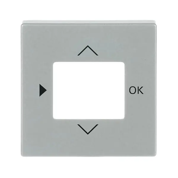 Busch-Jaeger Zentralscheibe alu/sil f.Timer-Bedienelem. 6435-83