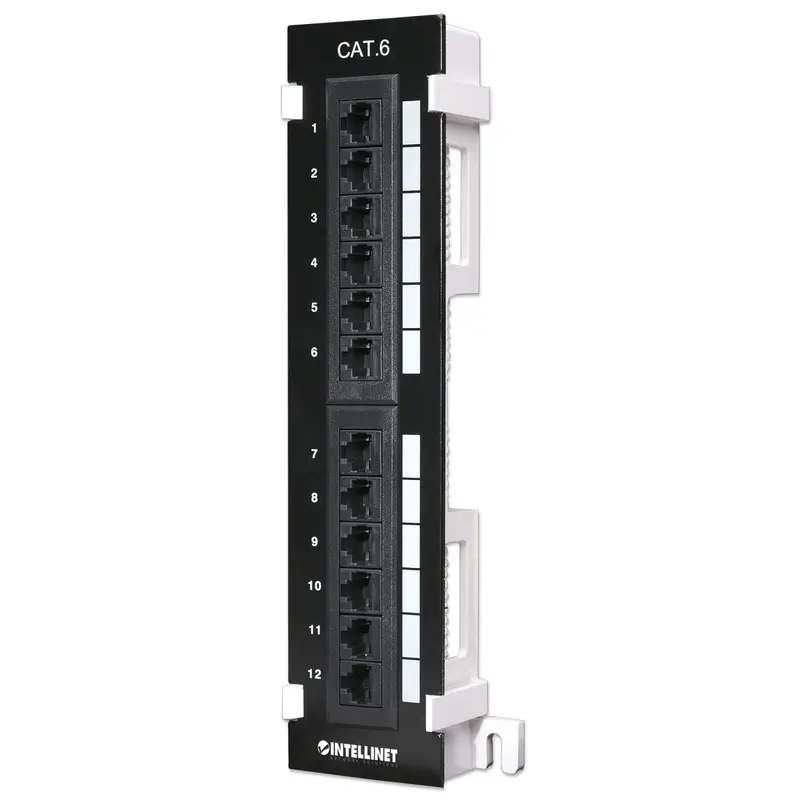 Cat6 12-Port Patchpanel zur Wandmontage