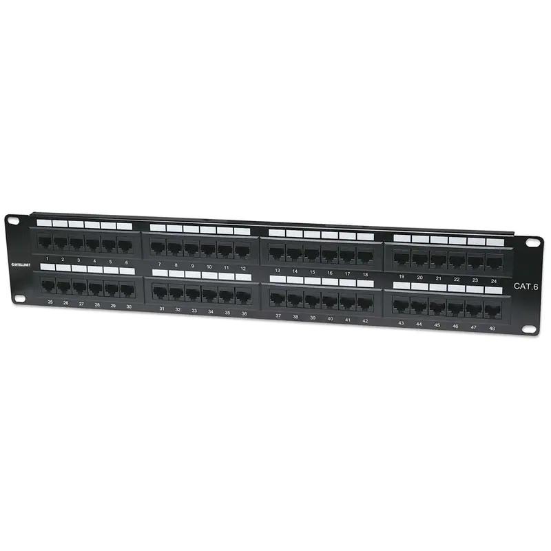 Cat6 48-Port Patchpanel, 2 HE