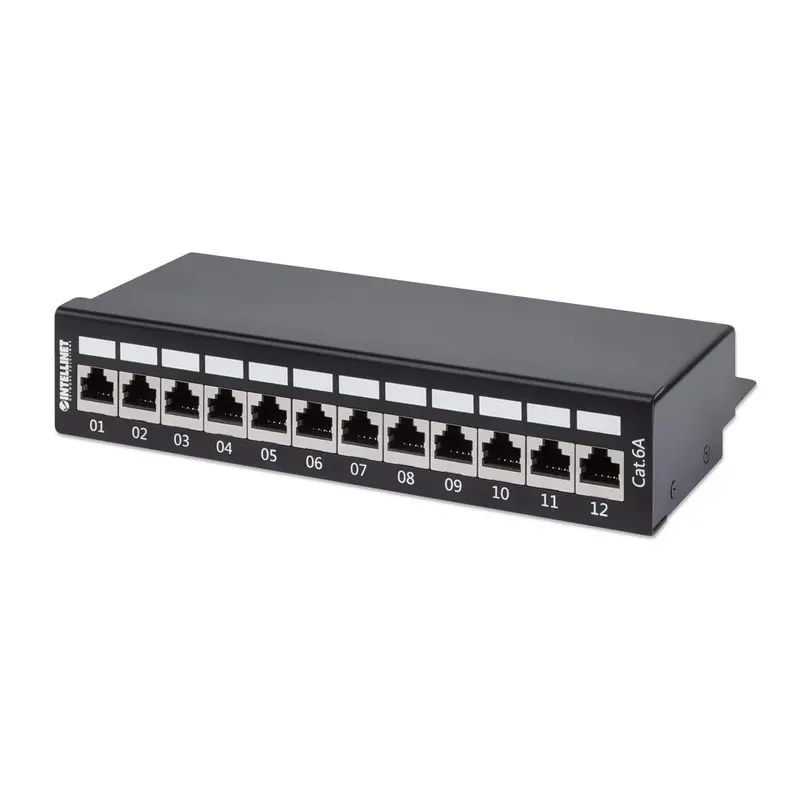 Cat6a 10G 12-Port Desktop Patchpanel, geschirmt