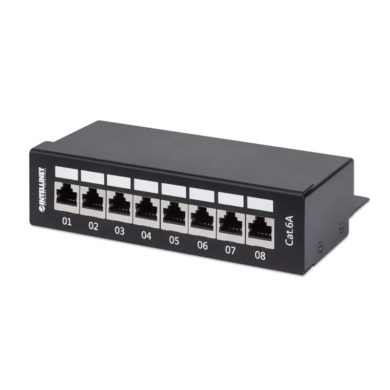 Cat6a 10G 8-Port Desktop Patchpanel, geschirmt
