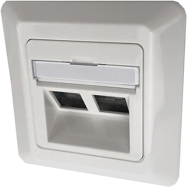 Corning Rahmenset schräg f. 2xRJ45 80x80,VOLKeystone UAXCSE-S0201-C040-BP