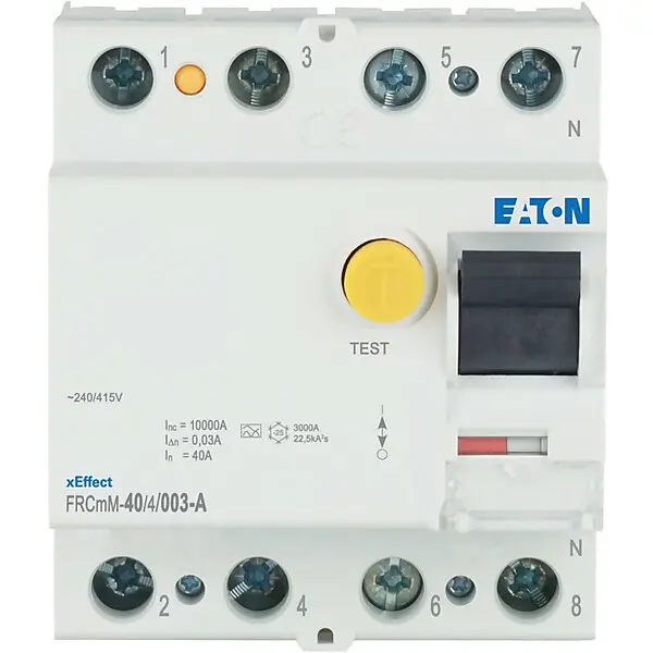 Eaton FI-Schalter 40A, 4p, 30mA, Typ A FRCMM-40/4/003-A