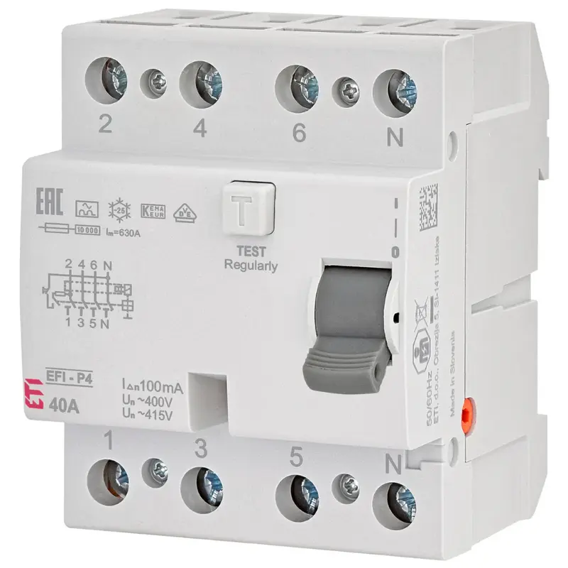 ETI 2061522 FI-Schutzschalter 4P 40A 100mA Typ