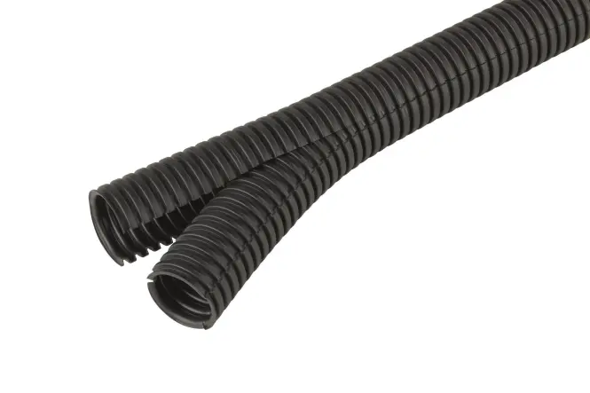 Fränkische Co-flex PP NW 45 25m-Ring schwarz Ku-Wellrohr geschlitzt 37004500