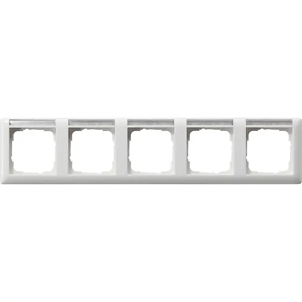 Gira Abdeckrahmen 5-f.rw gl schriftf. waager. 109503