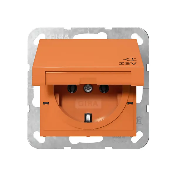 Gira SCHUKO-Steckd. KD ZSV Orange 4454109