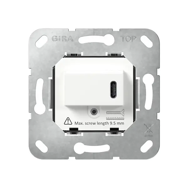 Gira USB-Spannungsversorgung Typ C Einsatz Weiß 236200