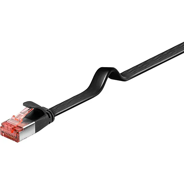 Goobay Flachkabel U/FTP Cat6 schwarz 3m 94234