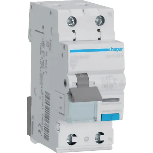Hager FI/LS-Schalter 1P+N 6kA C-25A 30mA ADS975D