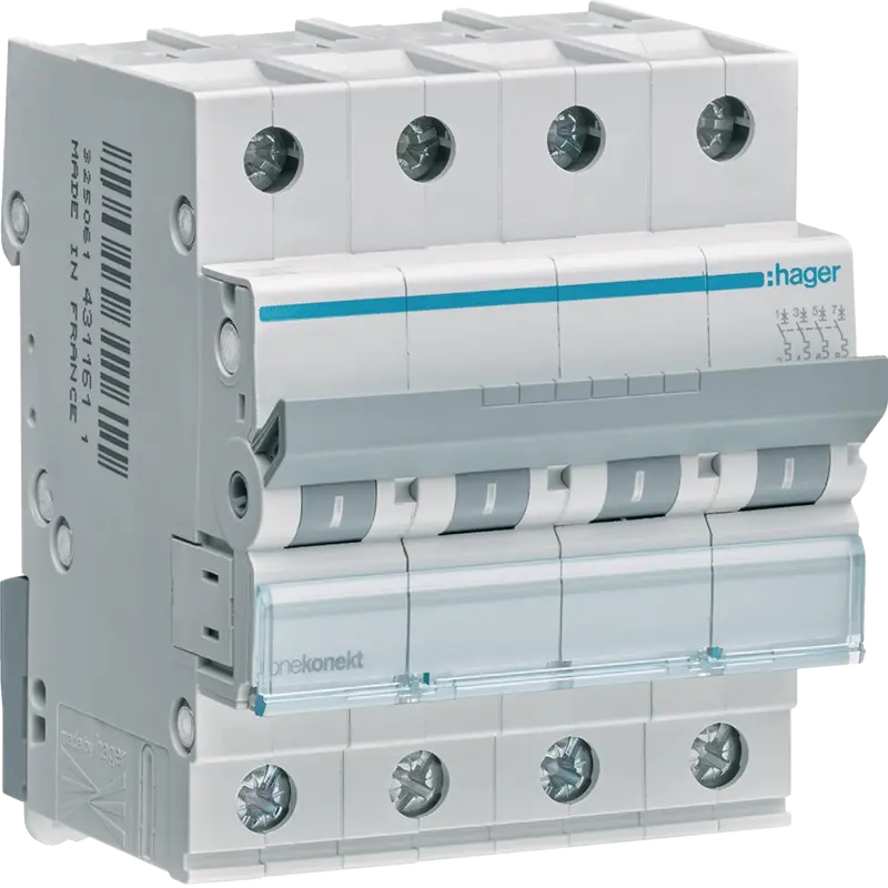 HAGER MBN440E Leitungsschutzschalter 4P B40 6kA