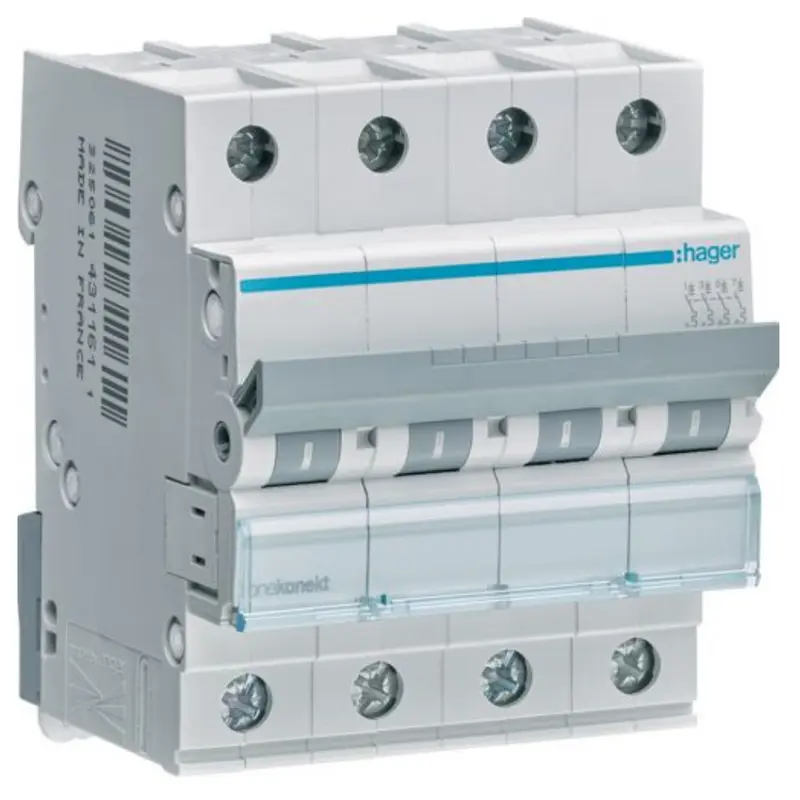 HAGER MCN440E Leitungsschutzschalter 4P C40 6kA