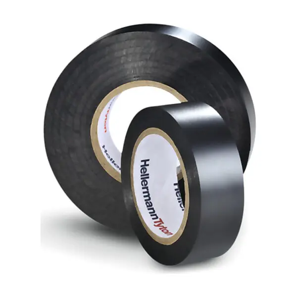 HellermannTyton Premium PVC-Isolierband 38mmx20m, schwarz FLEX2000+38x20 BK