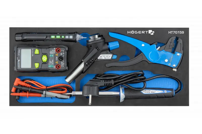 Högert Technik Werkstattwagen Einlage / Werkzeuge für Elektriker 5 Stck