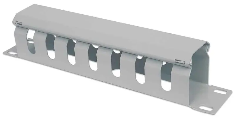 Kabelmanagement für 10"-Schränke, 1 HE, Grau
