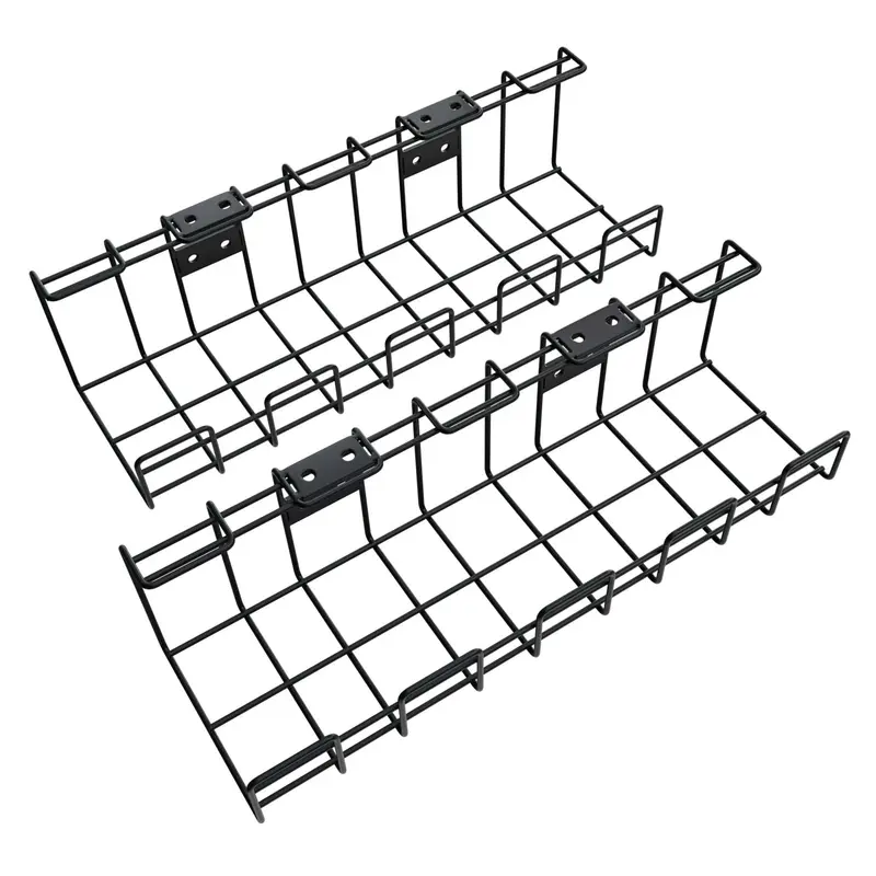KD Essentials – Kabelkorb aus Metall, Größe M, schraubbar, 2er Set – Kabelhalterung & Kabelwanne